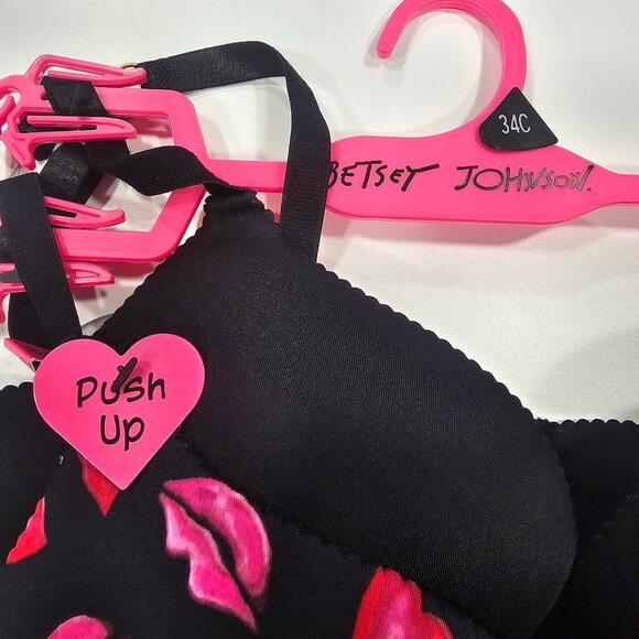 Betsey Johnson Kiss Bra Set 2 Pack 34C - Picture 2 of 6